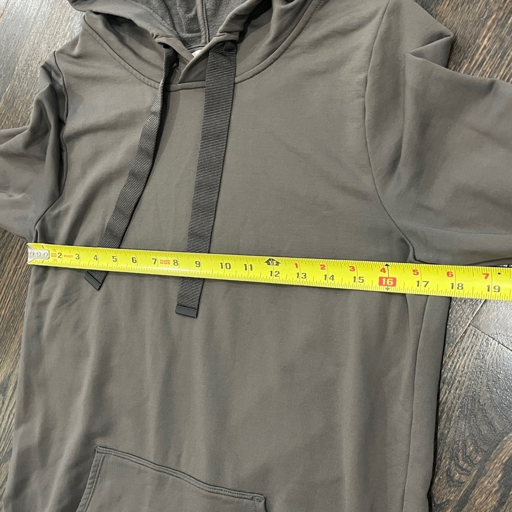 Athleta Surrey Hills Sweatshirt Dress Dark Olive‎ Green Long Sleeve Pocket Small - Picture 7 of 7